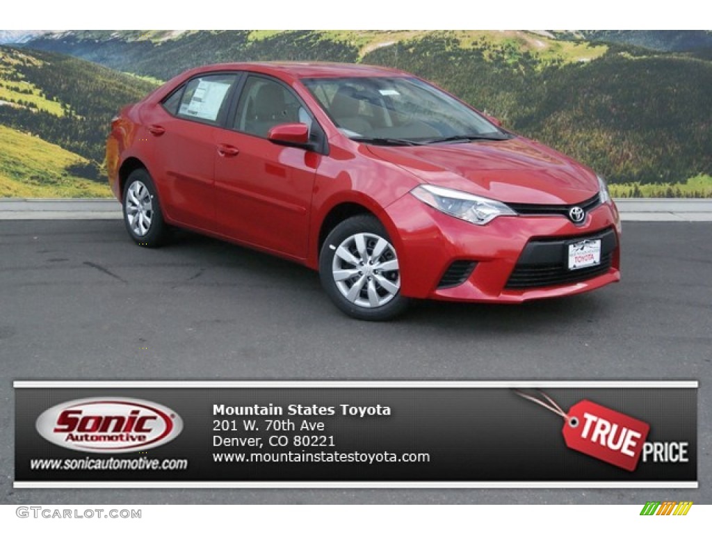 2014 Corolla LE - Barcelona Red Metallic / Ash photo #1