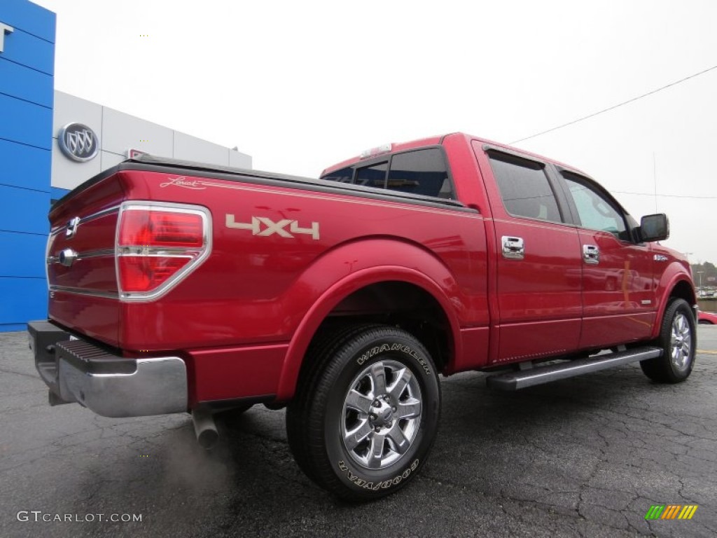 2012 F150 Lariat SuperCrew 4x4 - Race Red / Pale Adobe photo #7