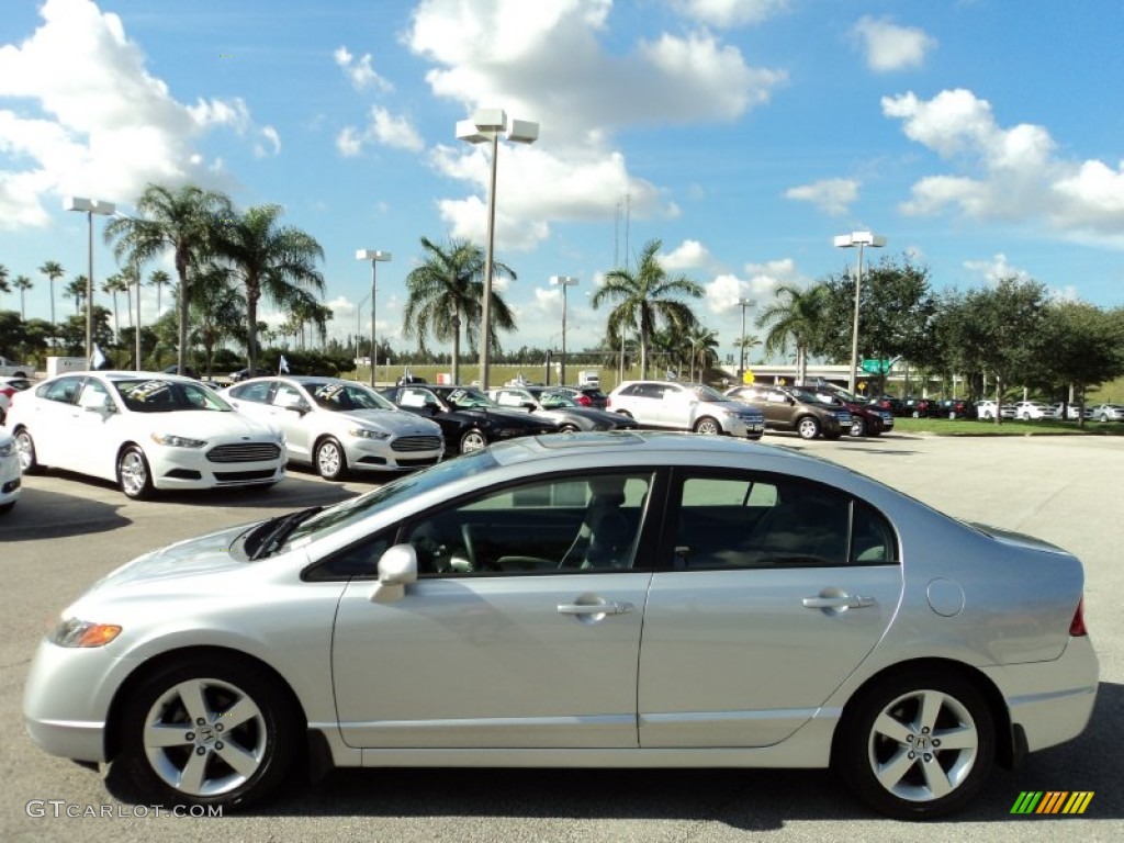 2007 Civic EX Sedan - Alabaster Silver Metallic / Gray photo #12