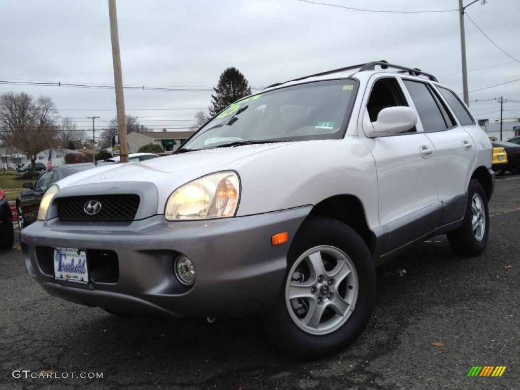 2004 Santa Fe GLS 4WD - Nordic White / Gray photo #1