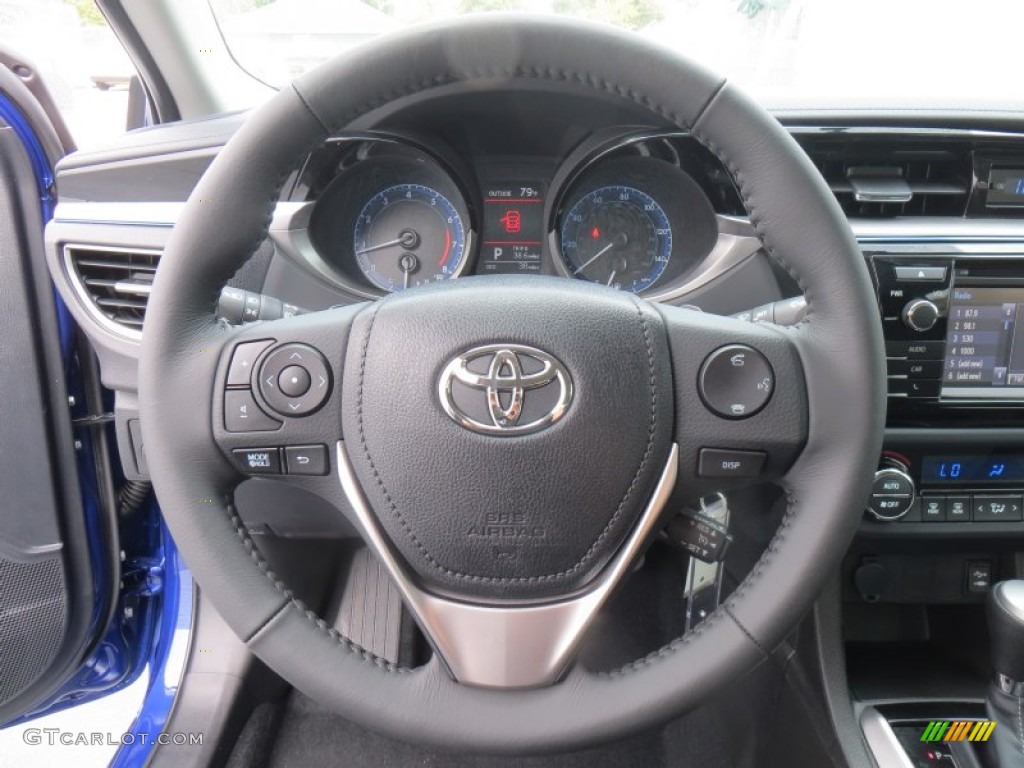 2014 Toyota Corolla S Black Steering Wheel Photo #88561790