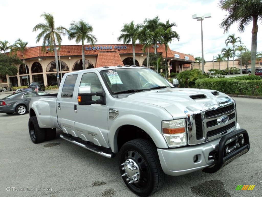 2008 F350 Super Duty FX4 Crew Cab 4x4 Dually - Silver Metallic / Black photo #1