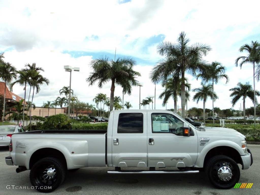 2008 F350 Super Duty FX4 Crew Cab 4x4 Dually - Silver Metallic / Black photo #7