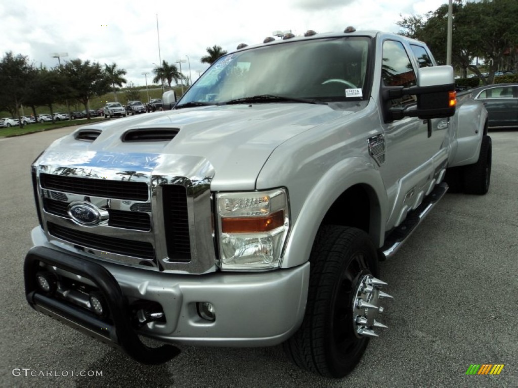 2008 F350 Super Duty FX4 Crew Cab 4x4 Dually - Silver Metallic / Black photo #23
