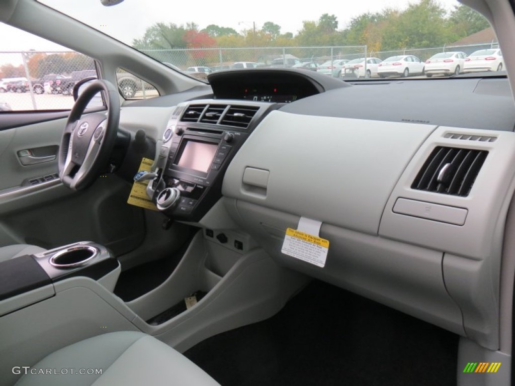 2014 Toyota Prius v Five Misty Gray Dashboard Photo #88565198