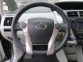 2014 Toyota Prius v Misty Gray Interior Steering Wheel Photo