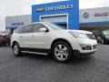 White Diamond Tricoat 2014 Chevrolet Traverse LTZ