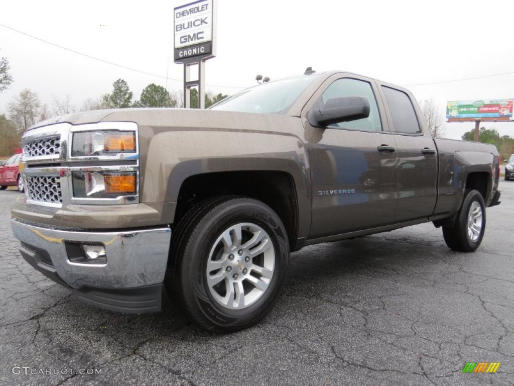 2014 Silverado 1500 LT Double Cab - Brownstone Metallic / Cocoa/Dune photo #3