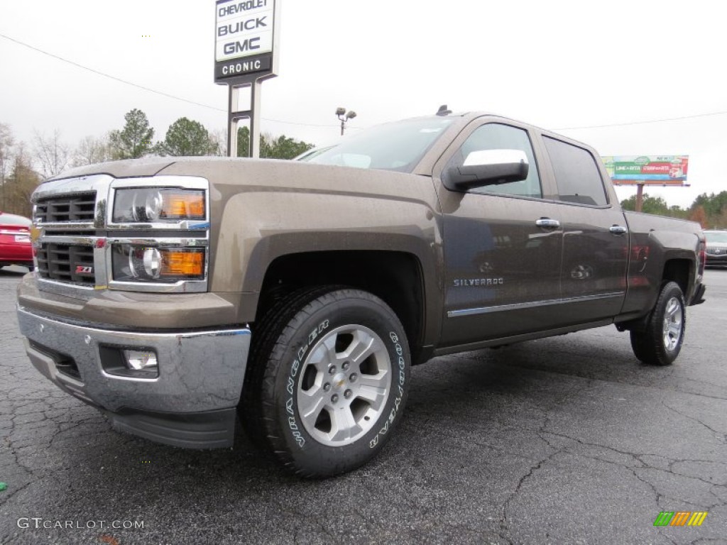 2014 Silverado 1500 LTZ Crew Cab 4x4 - Brownstone Metallic / Cocoa/Dune photo #3