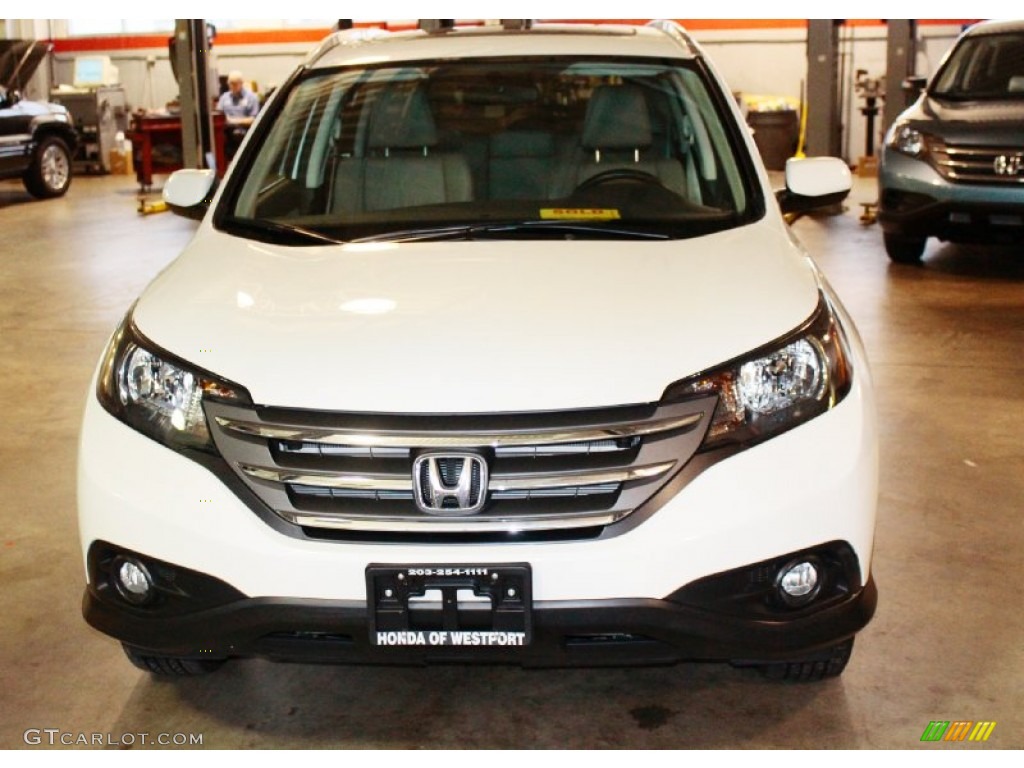 2012 CR-V EX-L 4WD - Taffeta White / Beige photo #2