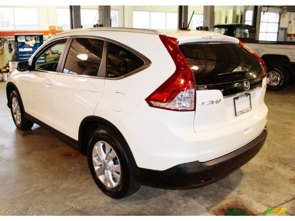 2012 CR-V EX-L 4WD - Taffeta White / Beige photo #8