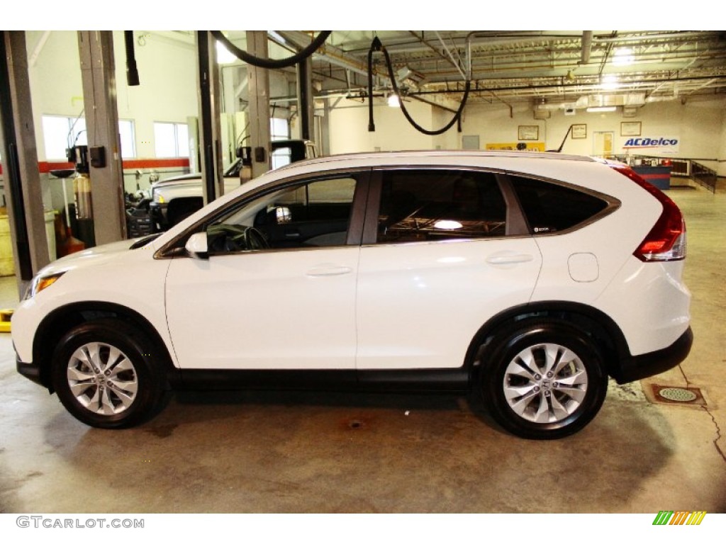 2012 CR-V EX-L 4WD - Taffeta White / Beige photo #9