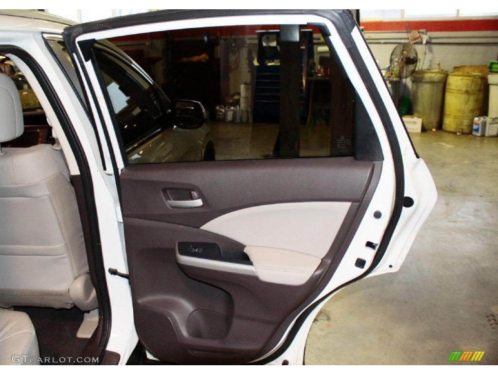 2012 CR-V EX-L 4WD - Taffeta White / Beige photo #19