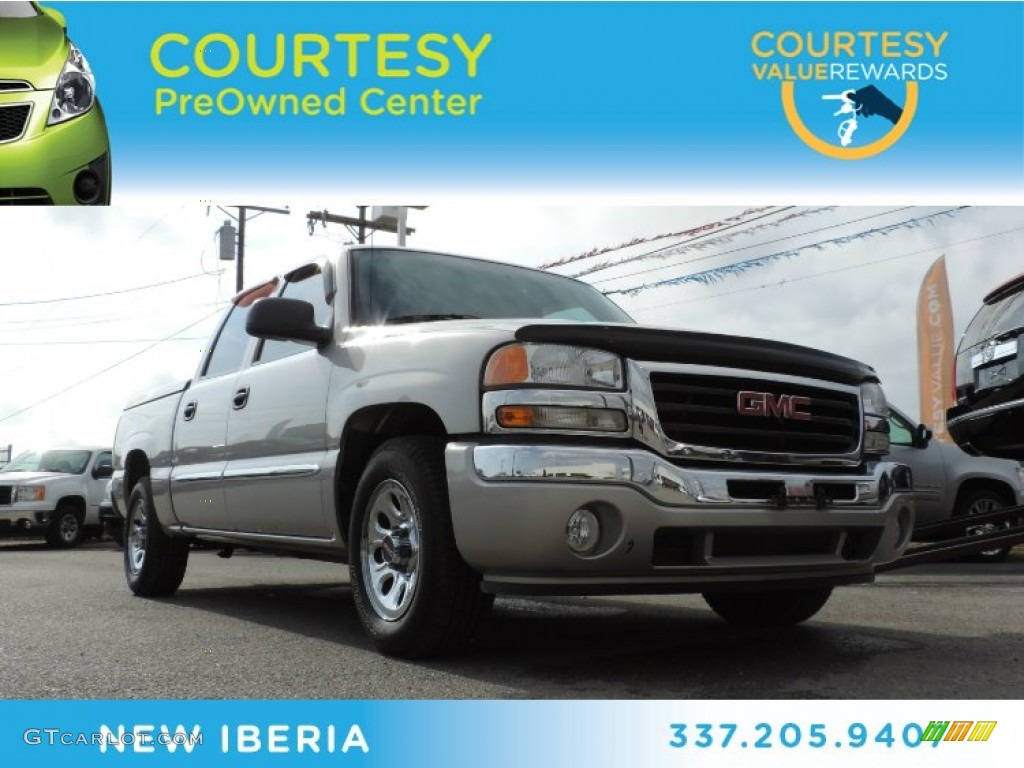 2006 Sierra 1500 SL Crew Cab - Silver Birch Metallic / Dark Pewter photo #1