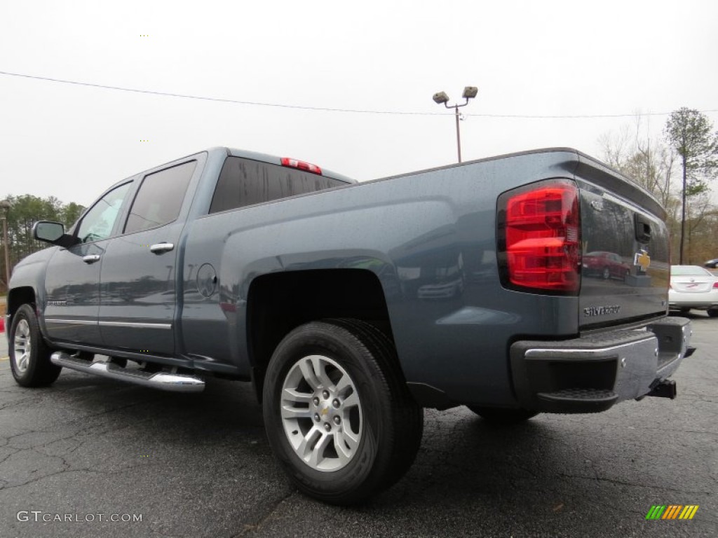 2014 Silverado 1500 LTZ Crew Cab - Blue Granite Metallic / Cocoa/Dune photo #5