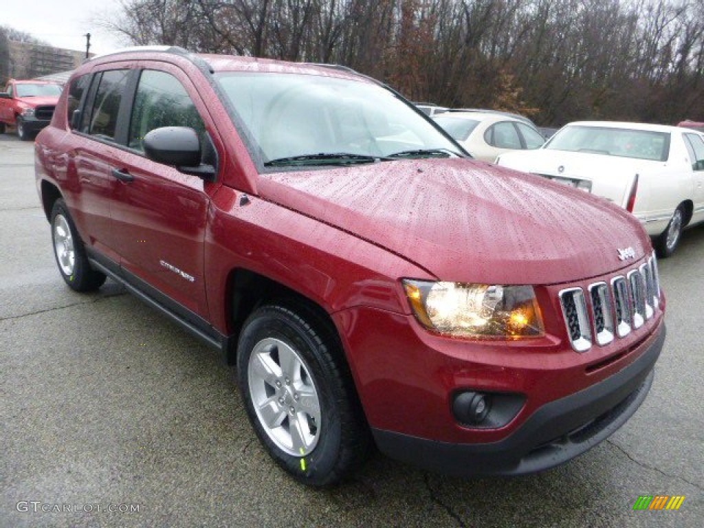 Deep Cherry Red Crystal Pearl 2014 Jeep Compass Sport Exterior Photo #88577878