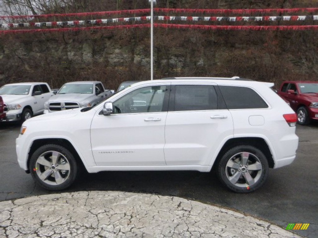 2014 Grand Cherokee Overland 4x4 - Bright White / Overland Nepal Jeep Brown Light Frost photo #2