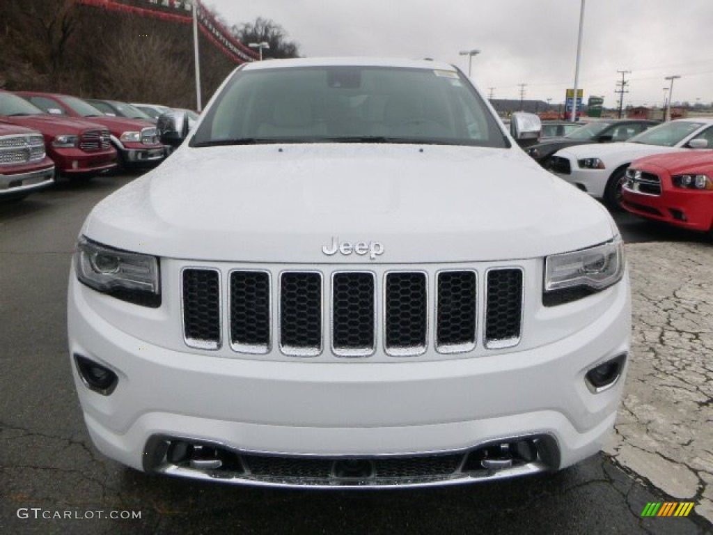 Bright White 2014 Jeep Grand Cherokee Overland 4x4 Exterior Photo #88578313
