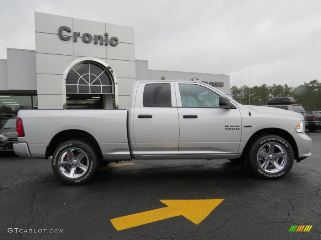 2014 1500 Express Quad Cab - Bright Silver Metallic / Black/Diesel Gray photo #8