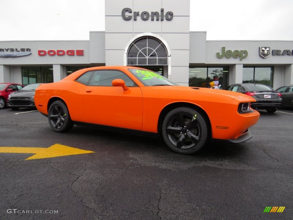 2014 Challenger SXT - Header Orange / Dark Slate Gray photo #1