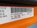 PL4: Header Orange 2014 Dodge Challenger SXT Color Code