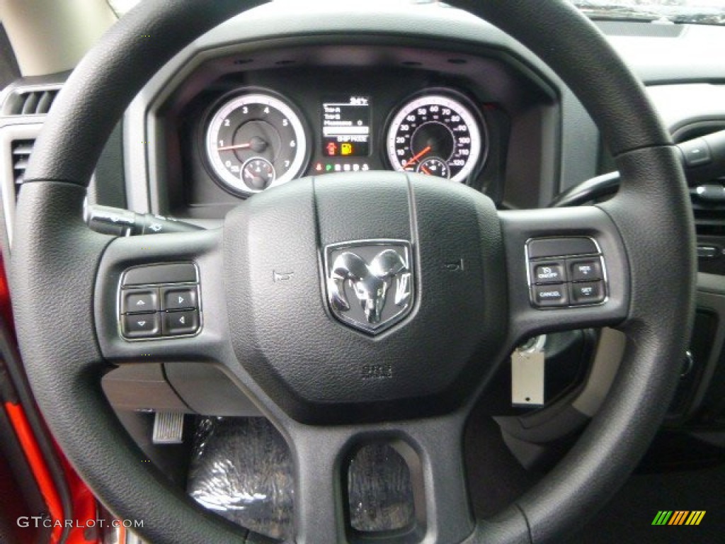 2014 Ram 1500 Tradesman Regular Cab 4x4 Black/Diesel Gray Steering Wheel Photo #88579372
