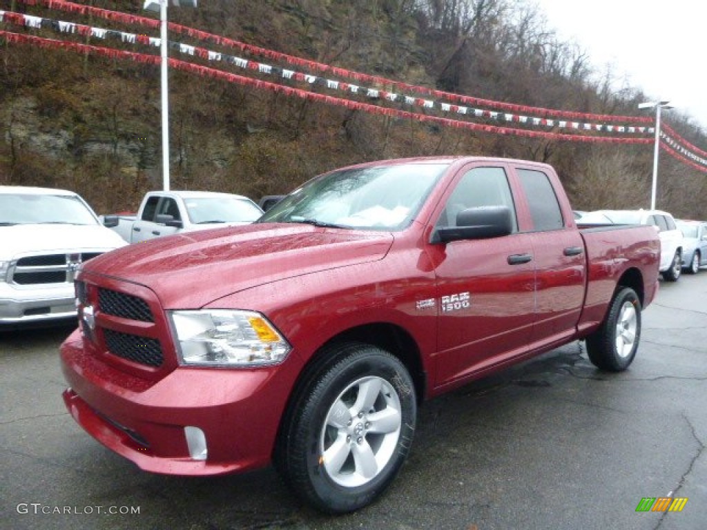 2014 1500 Express Quad Cab 4x4 - Deep Cherry Red Crystal Pearl / Black/Diesel Gray photo #1