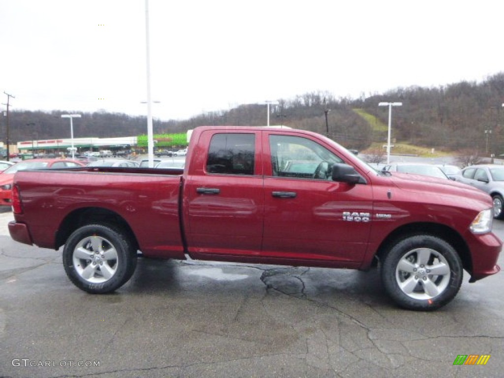 2014 1500 Express Quad Cab 4x4 - Deep Cherry Red Crystal Pearl / Black/Diesel Gray photo #6