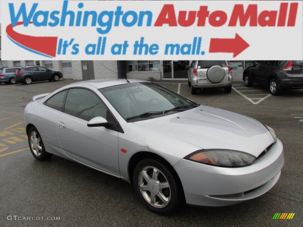 1999 Cougar V6 - Silver Frost Metallic / Midnight Black photo #1