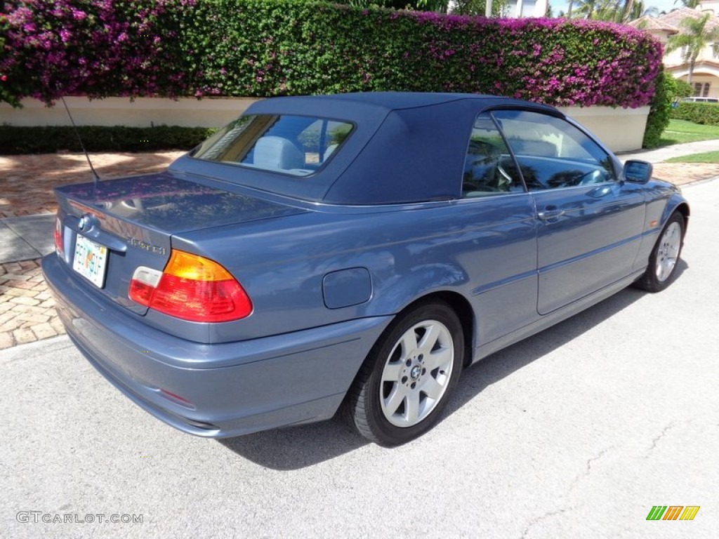 2001 3 Series 325i Convertible - Steel Blue Metallic / Grey photo #39