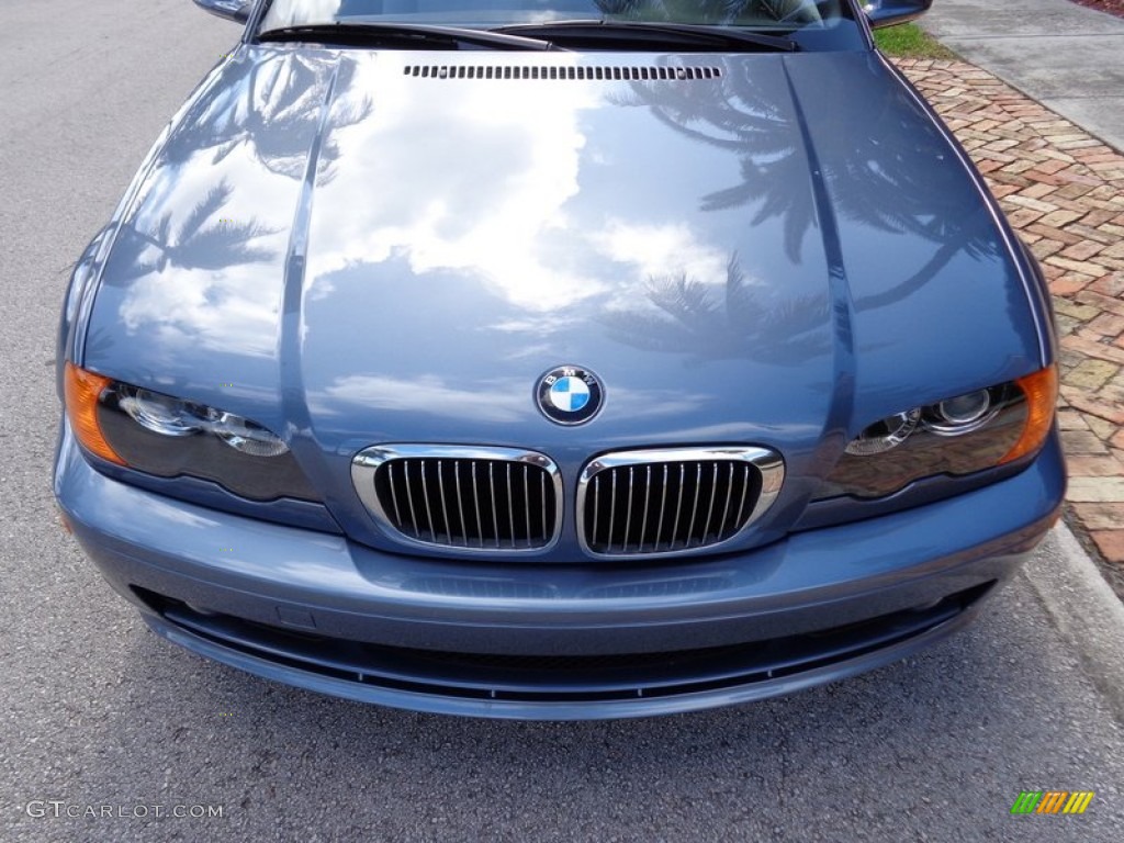 2001 3 Series 325i Convertible - Steel Blue Metallic / Grey photo #59