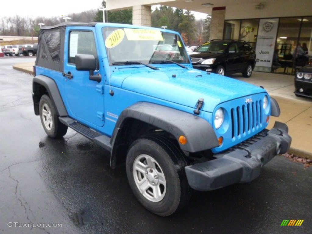 2011 Wrangler Sport 4x4 - Cosmos Blue / Black photo #2