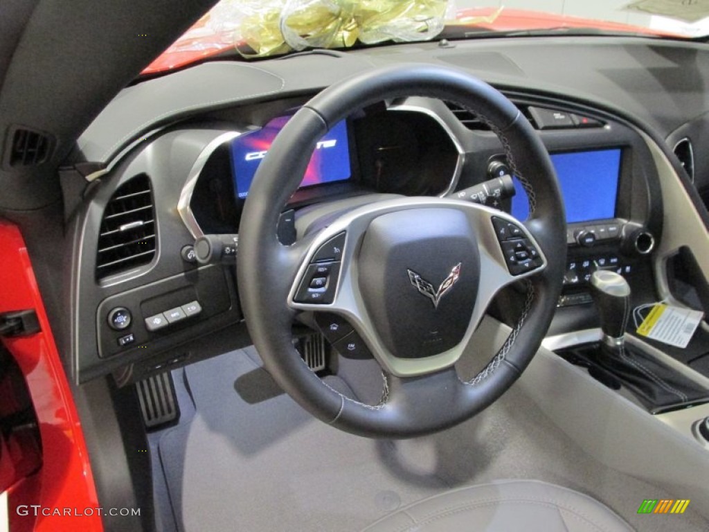 2014 Chevrolet Corvette Stingray Coupe Gray Steering Wheel Photo #88588405