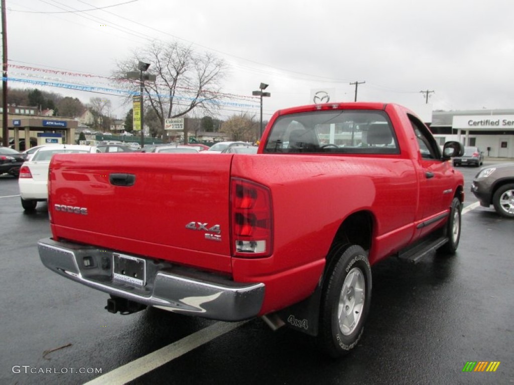 2004 Ram 1500 SLT Regular Cab 4x4 - Flame Red / Dark Slate Gray photo #6