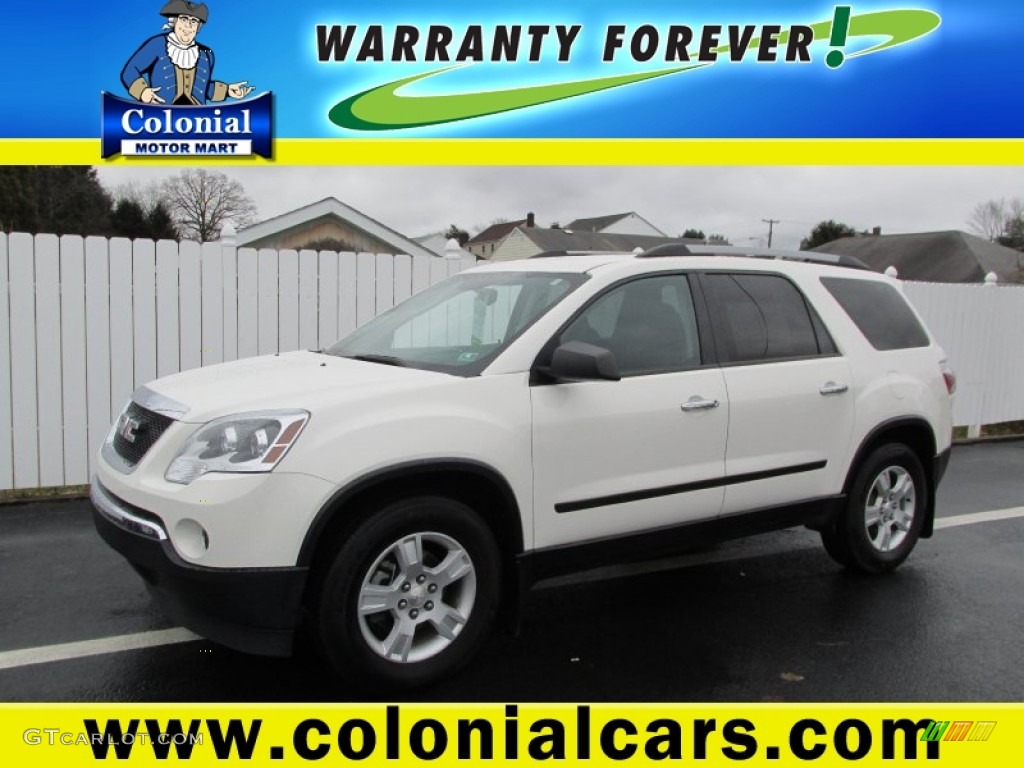 2010 Acadia SL AWD - White Diamond Tricoat / Ebony photo #1