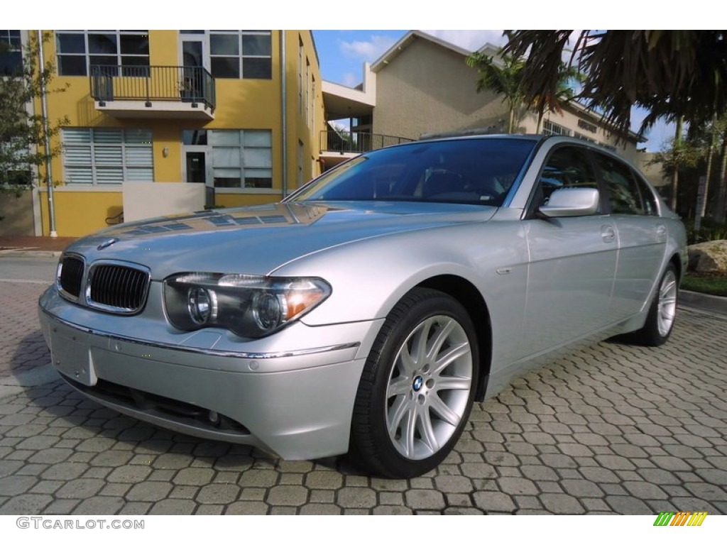 2003 7 Series 745Li Sedan - Titanium Silver Metallic / Basalt Grey/Flannel Grey photo #7