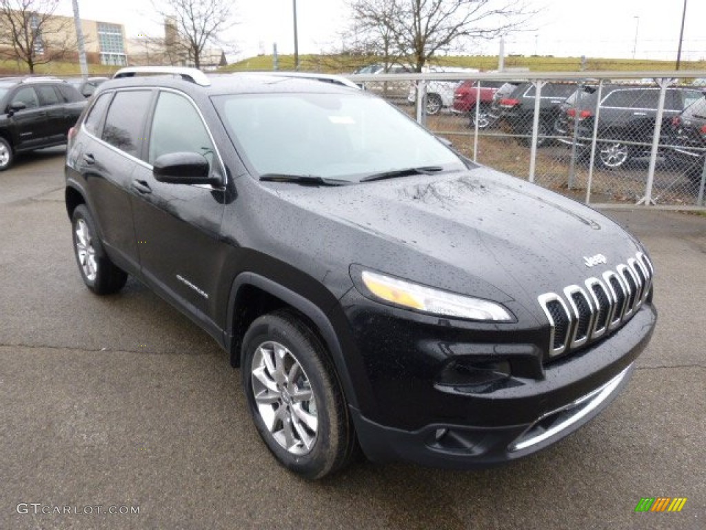 Brilliant Black Crystal Pearl 2014 Jeep Cherokee Limited 4x4 Exterior Photo #88591984