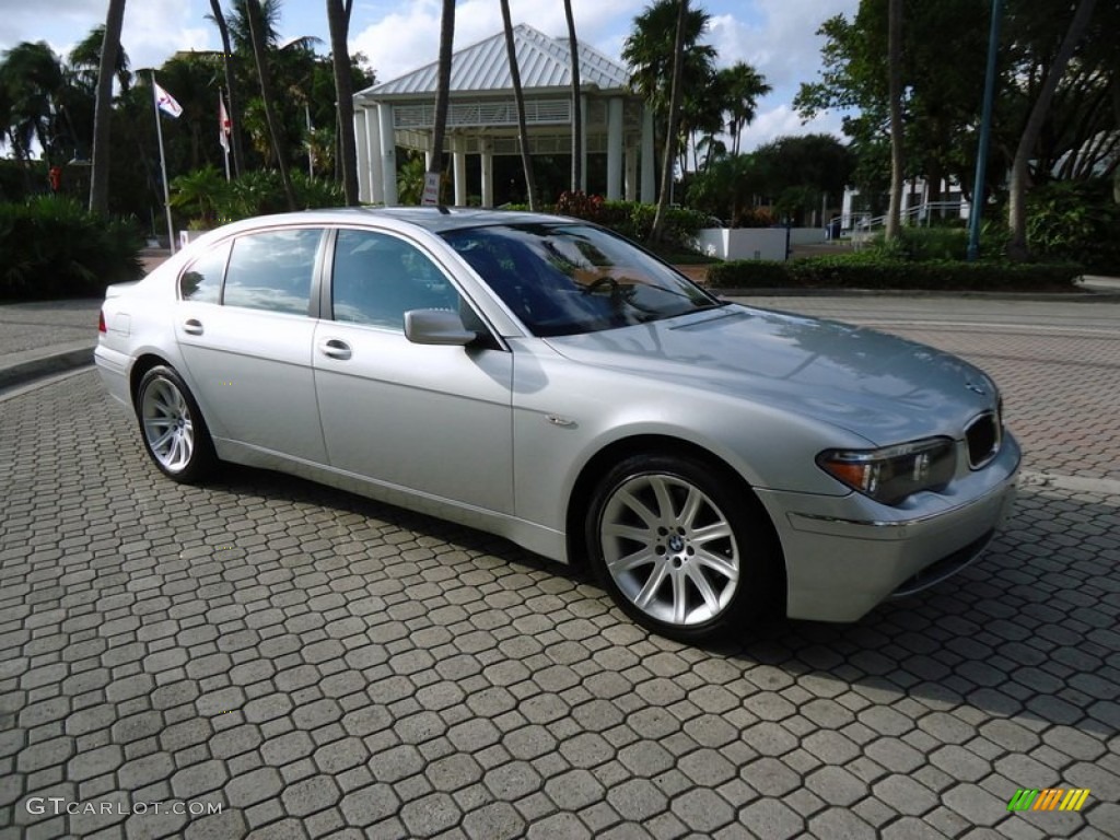 2003 7 Series 745Li Sedan - Titanium Silver Metallic / Basalt Grey/Flannel Grey photo #10