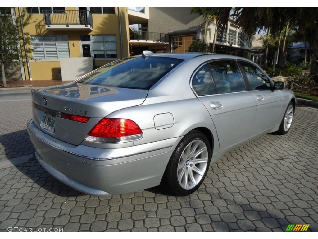 2003 7 Series 745Li Sedan - Titanium Silver Metallic / Basalt Grey/Flannel Grey photo #14