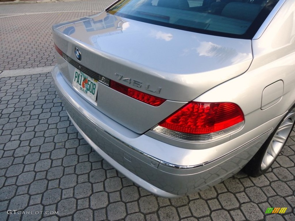 2003 7 Series 745Li Sedan - Titanium Silver Metallic / Basalt Grey/Flannel Grey photo #23