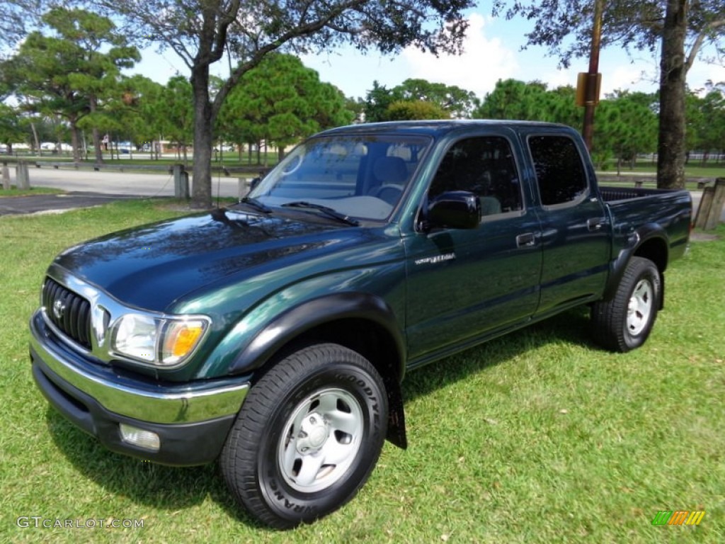2002 Tacoma V6 PreRunner Double Cab - Imperial Jade Green Mica / Charcoal photo #1
