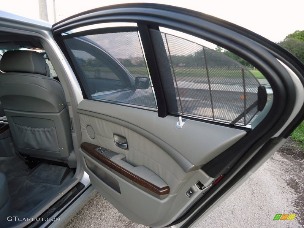 2003 7 Series 745Li Sedan - Titanium Silver Metallic / Basalt Grey/Flannel Grey photo #53