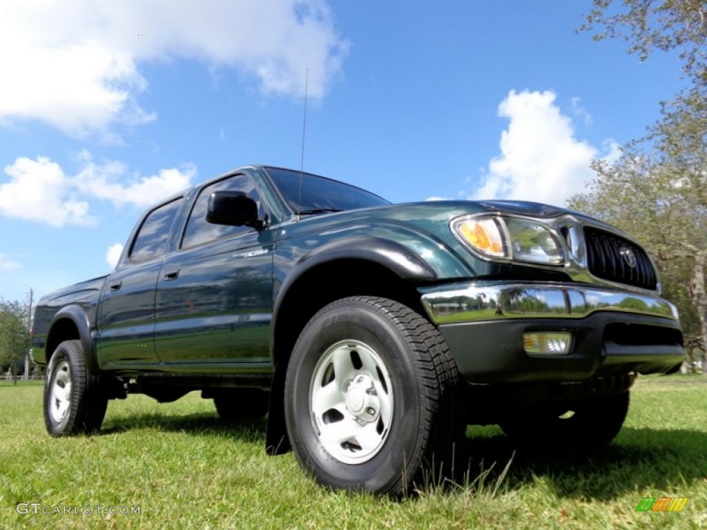 2002 Tacoma V6 PreRunner Double Cab - Imperial Jade Green Mica / Charcoal photo #35