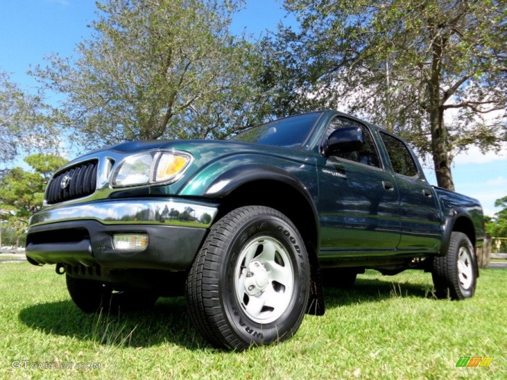 2002 Tacoma V6 PreRunner Double Cab - Imperial Jade Green Mica / Charcoal photo #43