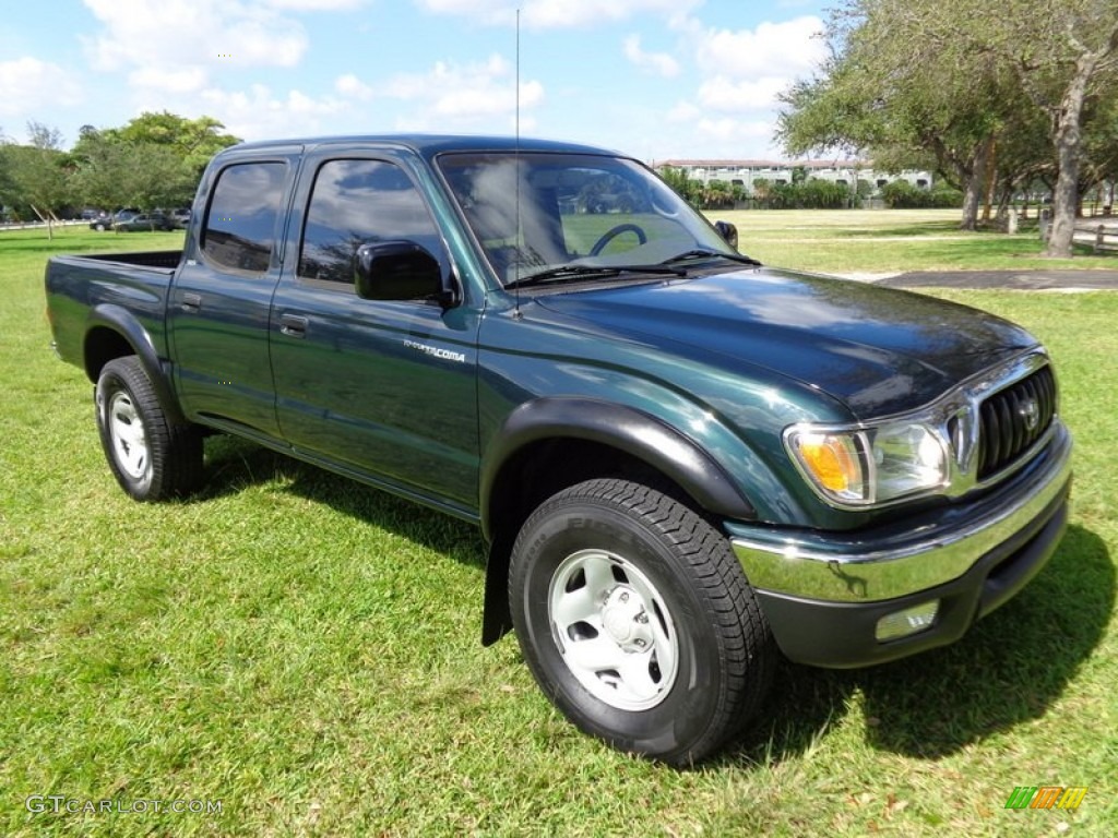2002 Tacoma V6 PreRunner Double Cab - Imperial Jade Green Mica / Charcoal photo #44