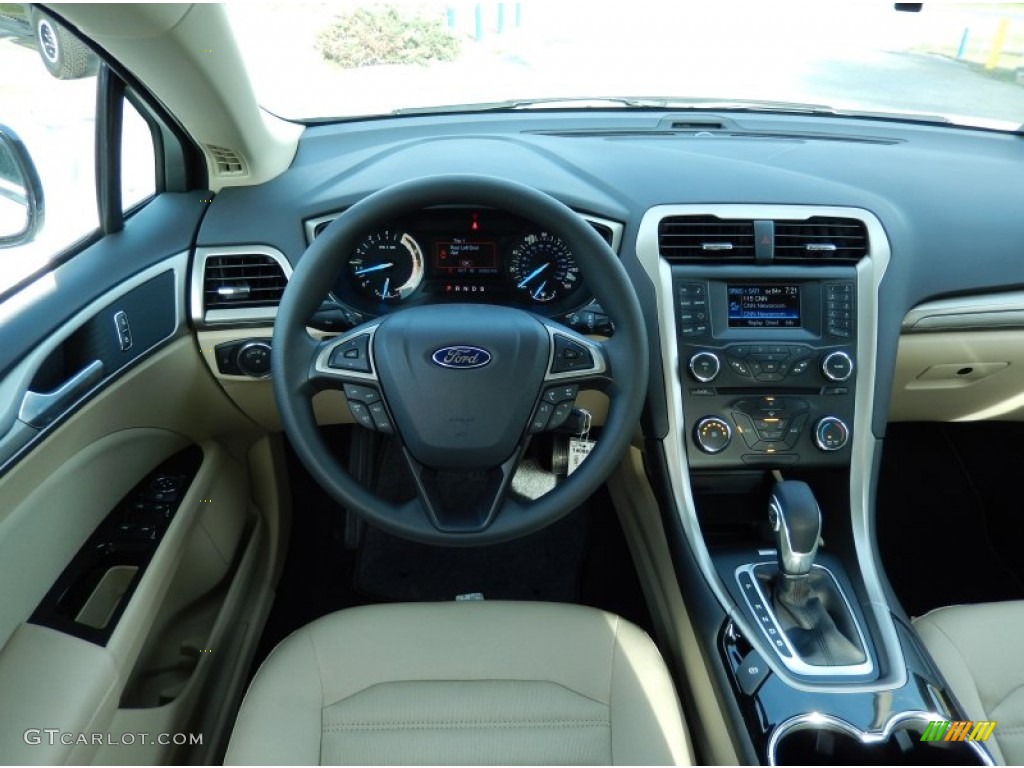 2014 Fusion SE - White Platinum / Dune photo #8