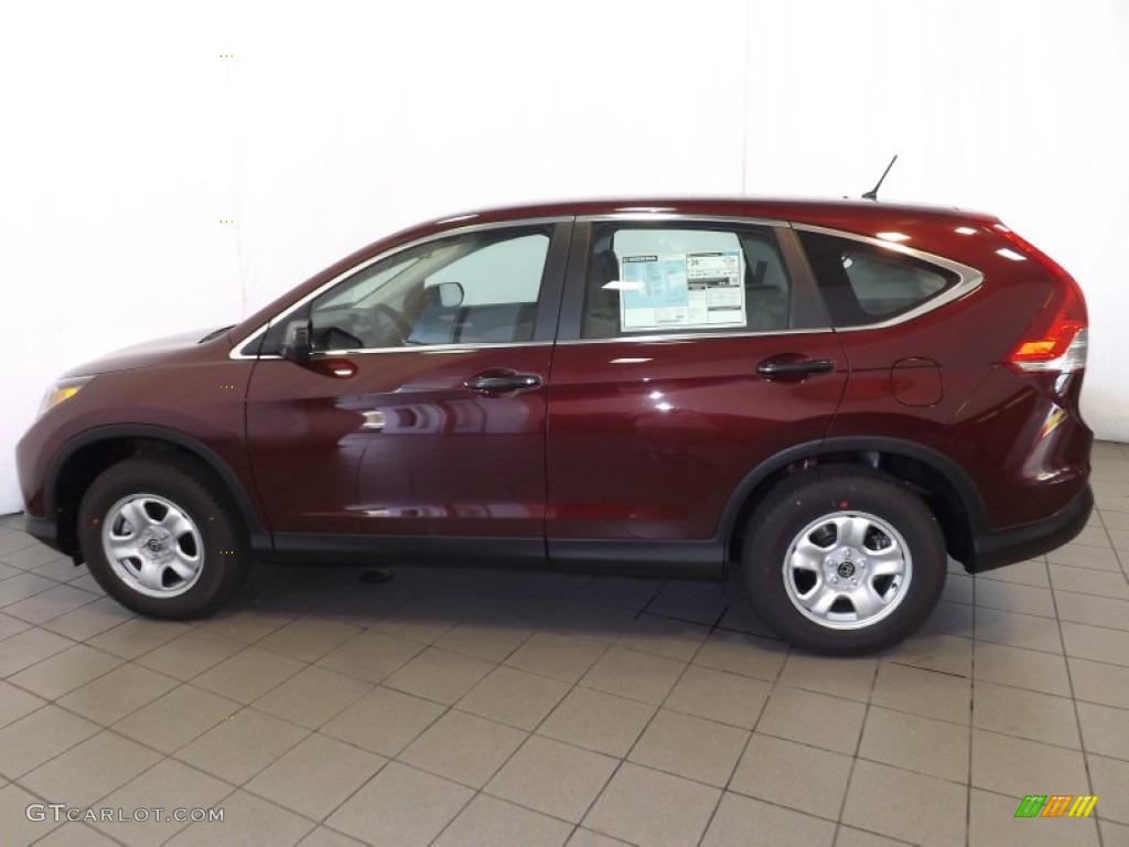 2014 CR-V LX - Basque Red Pearl II / Gray photo #8