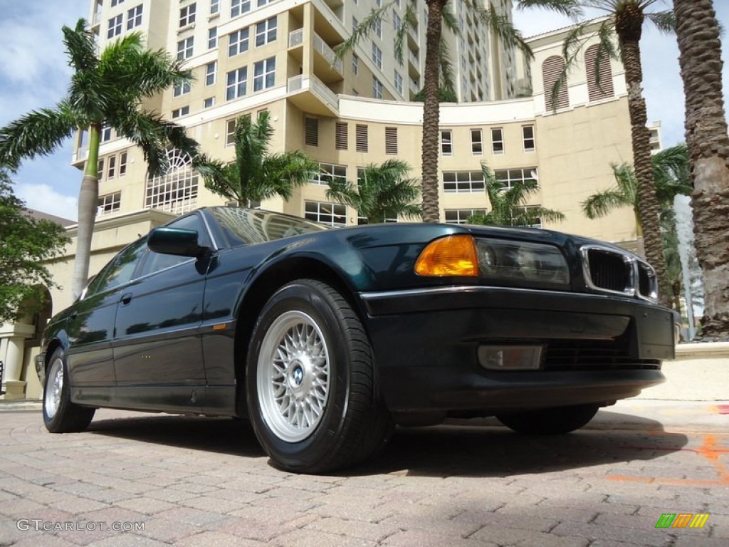 1997 7 Series 740iL Sedan - Oxford Green Metallic / Beige photo #24