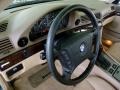 1997 BMW 7 Series Beige Interior Steering Wheel Photo
