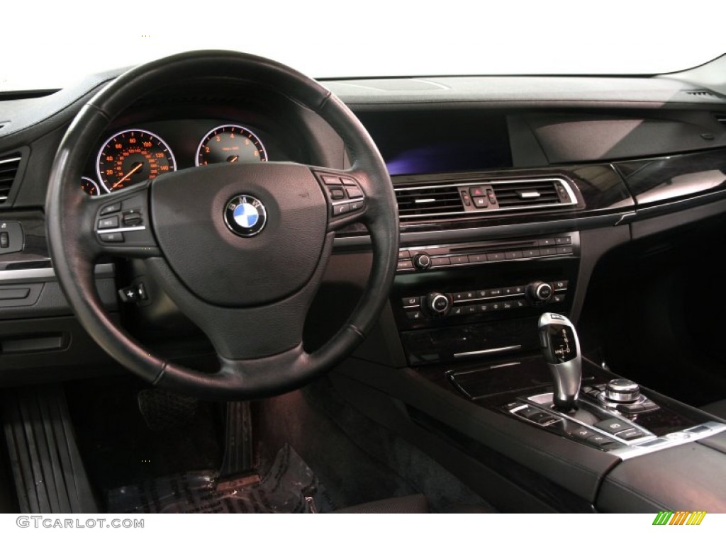 2011 BMW 7 Series 750Li xDrive Sedan Black Nappa Leather Dashboard Photo #88600075